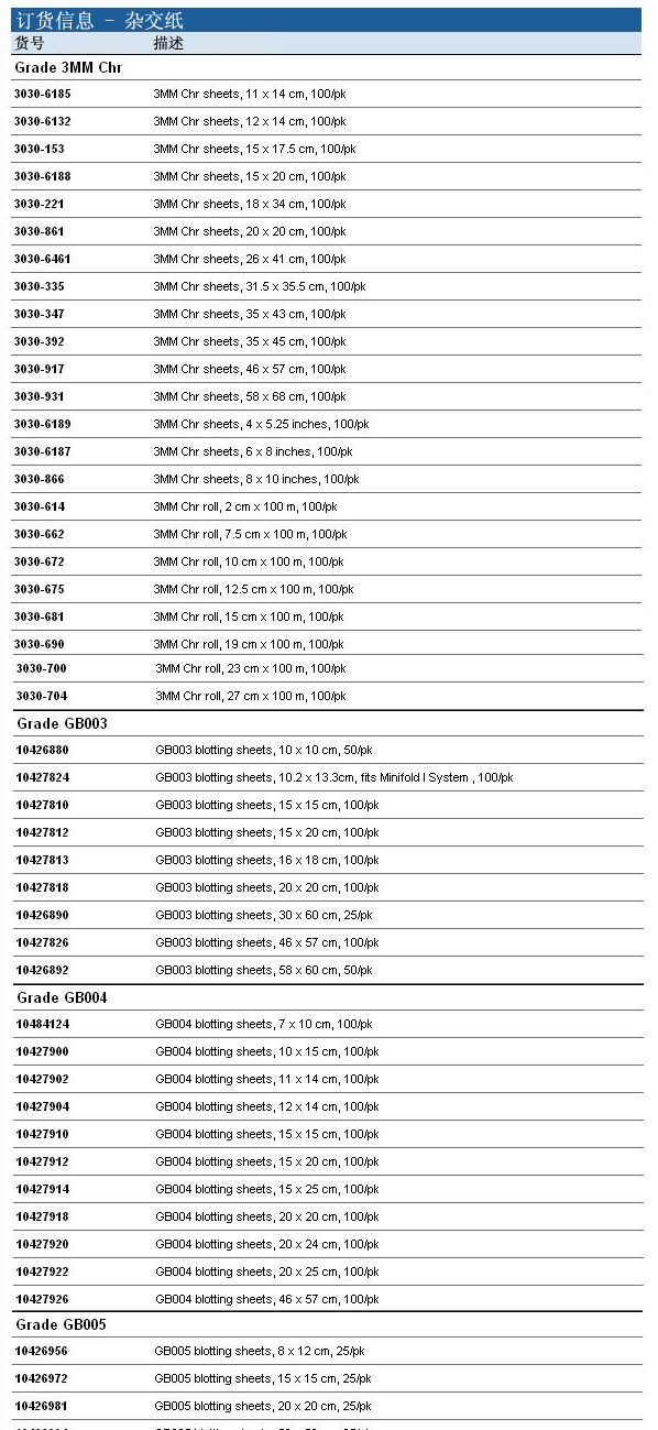 3030-861英国whatman层析纸3MM杂交用纸