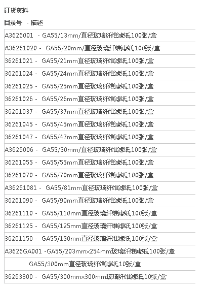 GA55/25mm日本advantec直径25mm GA55玻璃纤维滤纸